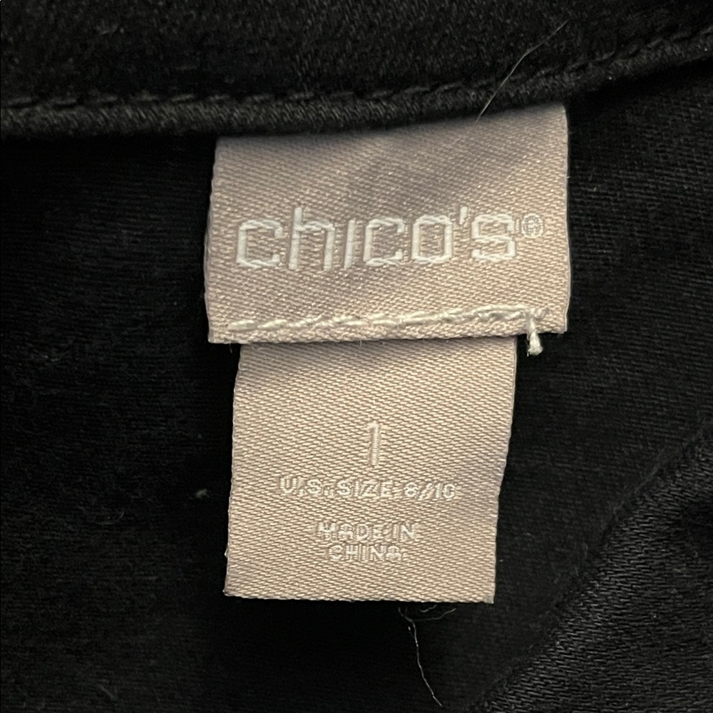 EUC Chico’s Black Denim Jacket​ - Picture 9 of 10